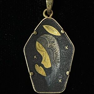 VTG etched Madonna pendant
